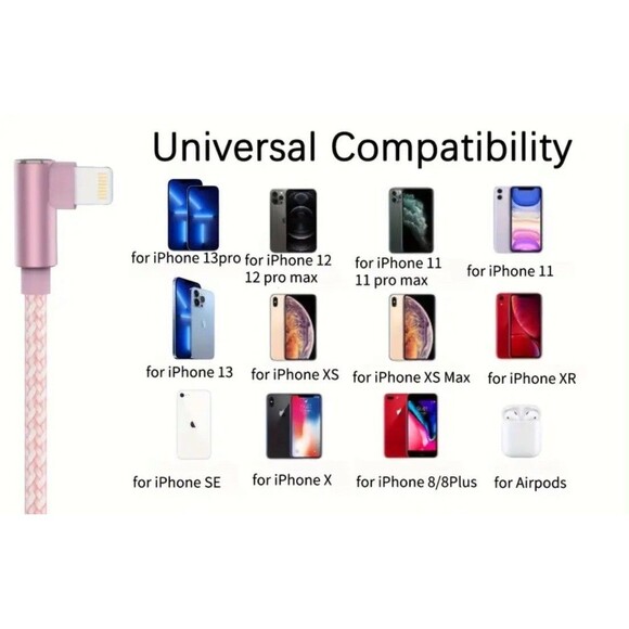 Charging Cable 6 ft Bundle 2 for iPhone 12 11 11Pro 11Max X SE iPad Mini Air NEW - Picture 5 of 5
